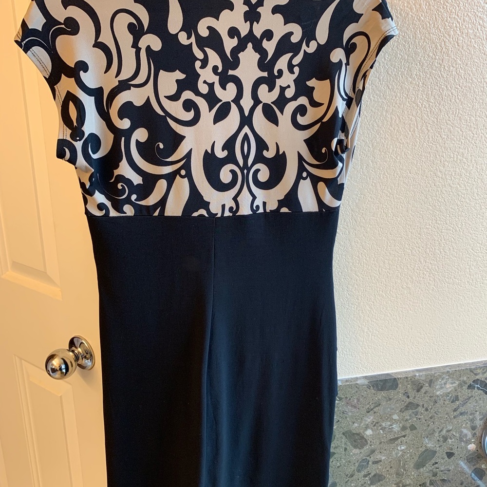 NWOT dress black/beige sheath bodycon Enfocus 8 - Picture 5 of 8